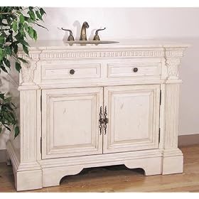 Upperclass Furniture W5251-11 Sink Chest- Under Mount Bone Color Sink- Cream Marble... by Upperclass Furniture