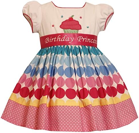 Bonnie Jean Girls Princess Polka Dot Cupcake Birthday Dress, 12m - 4t