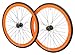Retrospec Mantra 700c Deep V Fixed-Gear/Single-Speed Wheelset, Orange