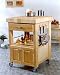 Kitchen & Housewares : Double Door Kitchen Cart with Butcher Block Top