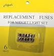 Pack of 6 Replacement Fuses For Mini Christmas Lights - 3 Amps