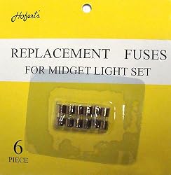 Pack of 6 Replacement Fuses For Mini Christmas Lights - 3 Amps