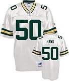 A.J. Hawk Youth Jersey: Reebok White Replica #50 Green Bay Packers Jersey - Medium (10-12)