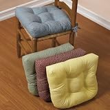 Brylane Home Crossroads Tie-On Chair Pad (YELLOW,0) by BrylaneHome
