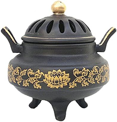 China handmade ceramic incense burner tripod lotus dome Creative Home Decoration Free backflow incense cone sample