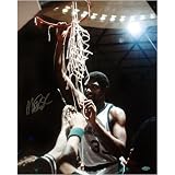 Magic Johnson Autographed Michigan State Cutting Down Net 16x20 Photograph