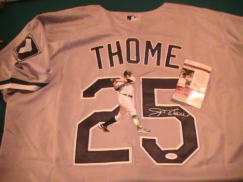 JIM THOME SIGNED AUTOGRAPHED JERSEY CHICAGO WHITE SOX COA + PROOF PHOTO
