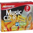 Memorex 700MB/80-Minute CD-R Media (5-Pack)