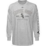 Majestic Chicago White Sox Ash Base Stealer Long Sleeve T-shirt