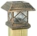 Moonrays 91248 Solar Powered Metal Post Cap Lamp Light, Copper finish