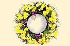 Yellow & Purple Wreath