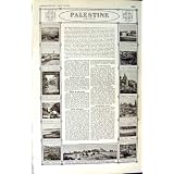 MAP 1922 PALESTINE PLAN JERUSALEM DAMASCUS JORDAN SABA