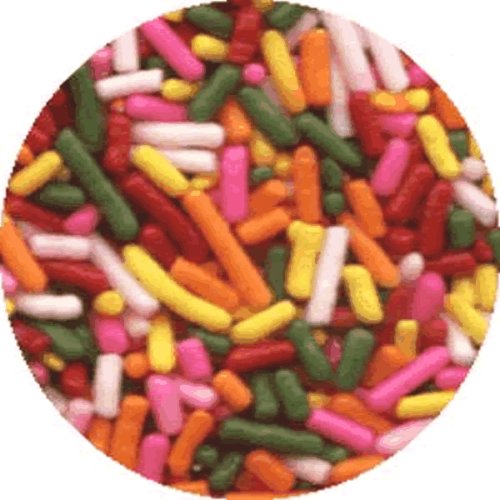 Rainbow Cake Decorations - RAINBOW JIMMIES EDIBLE Candy Confetti Sprinkles for Cakes,... by Lucks