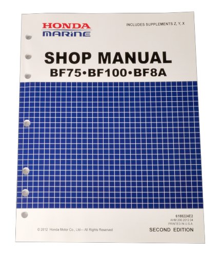 Honda BF75 BF100 BF8 Marine Outboard Service Repair Shop Manual On Sale