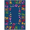 Musical Chairs Rug - Blue/ Multicolor (Rectangle)