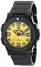 REACTOR Men's 72507 Meltdown Yellow Dial Black Nitride Plated Watch