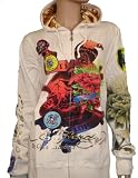 51R7HiTL1TL. SL160  ED HARDY Death or Glory Patch Hoodie Plus Size White