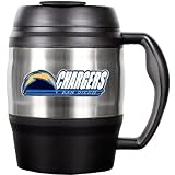 NFL San Diego Chargers 52-Ounce Stainless Steel Macho Travel Mug with Bottle Opener