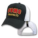 Adjustable Black Military Trucker Hat - USMC - "Semper Fi"