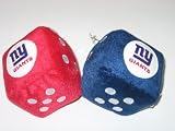 NEW YORK GIANTS Team Logo Pair of FUZZY DICE