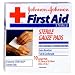Search : Red Cross First Aid Sterile Gauze Pads, Large-10 count, 4" x 4"