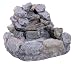 Sunterra 620211C Stonebrook Falls Fountain with submersible light and Pump Stone Grey