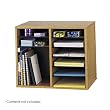 Safco Products Wood Adjustable Literature Organizer - 12 Compartment, Oak (9420MO)