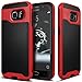Galaxy S6 Case, Caseology [Wavelength Series] Slim Dual Layer Protective Textured Grip Corner Cushion Design [Black / Red] for Samsung Galaxy S6