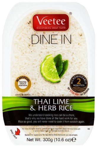 Veetee Dine In Thai Lime and Herb Rice 300 g (Pack of 6) Veetee Dine In Thai Lime and Herb Rice 300 g (Pack of 6) picture