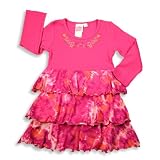 Lipstik - Toddler Girls Long Sleeve Knit Dress, Fuschia, Purple