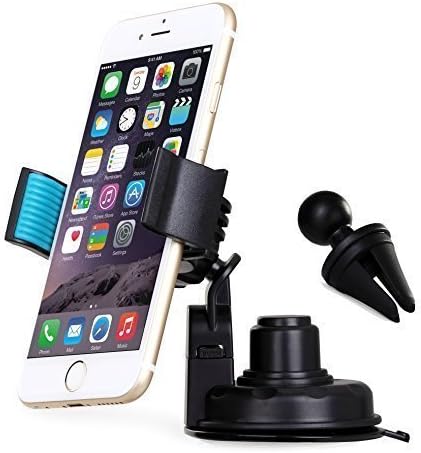 Car Mount, Smarteck 3 in 1 Universal Adjustable Dashboard /Air Vent/ Windshield Car Phone Mount Holder Cradle for Iphone 6s/6s Plus, Samsung S6, Htc, Nexus 5 &amp; Other Smartphones