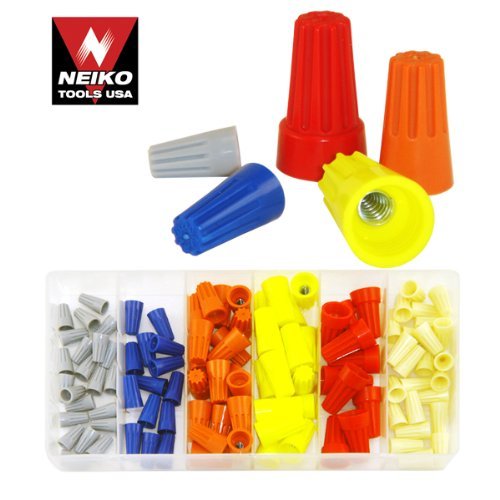 Neiko Wire Nut - Connector Assortment - 107 Pieces, with Plastic Storage Case