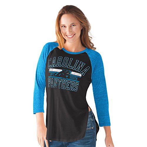 NFL Carolina Panthers Women's Any Sunday Tee, Heather Grey, X-Large