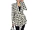FangYi Women's Long Sleeve Houndstooth Pattern Knit Outwear Cardigans