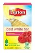 Lipton White Tea Iced Tea Mix To Go, Raspberry, 10-Count Boxes (Pack of 12)