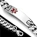 Free Engraving - 11mm Stainless Steel Medical Alert Bracelet