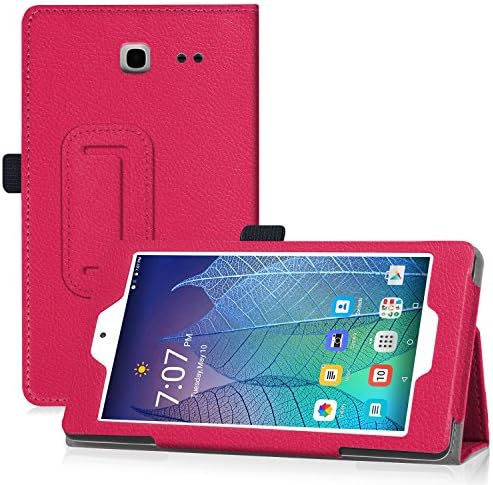 Alcatel Onetouch POP 7 LTE Tablet Case Cover -WizFun PU Leather Case Cover For 7-inch Alcatel Onetouch POP 7 LTE (2016 T-Mobile Model 9015W ) Tablet (Rose)