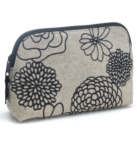 Modern Floral Print Cosmetics Bag