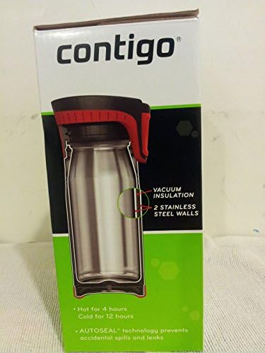 Coffee Mug Contigo Autoseal Double Wall Stainless Steel 16oz Travel Mug - *New* Travel Mug (Orange)