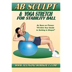 Ab Sculpt & Yoga Stretch for Stability Fitness Ball