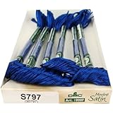 DMC 1008F-S797 Shiny Radiant Satin Floss, Royal Blue, 8.7-Yard