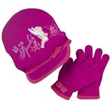 Disney Fairies Girl's Knit Radar Hat and Gloves Set (4-14)