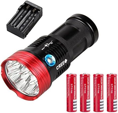 Tech2r Rechargeable10x Cree XML T6 LED Flashlight Torch Hunting Lamp+battery+charger