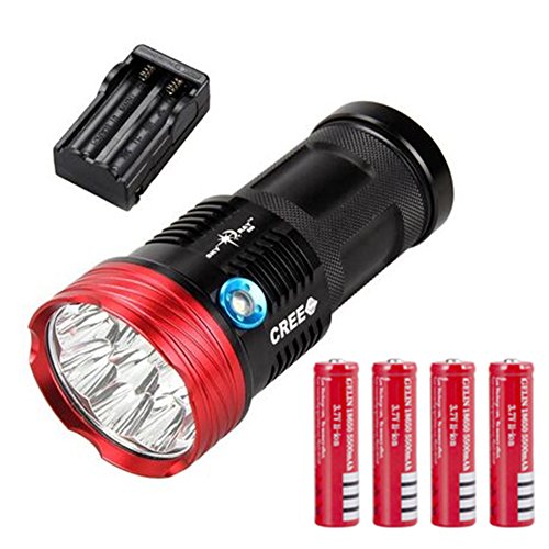 Tech2r Rechargeable10x Cree XML T6 LED Flashlight Torch Hunting Lamp+battery+charger