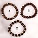 Wood and Cocnut Shell Beaded Stretch Bracelets