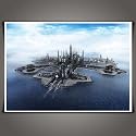 STARGATE ATLANTIS CITY XL 34" Canvas Art Poster Print NEW