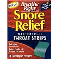 Breathe Right Snore Relief Throat Strips, Wintergreen 30 ea