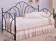Traditional Style Black Metal Fan High Back Daybed