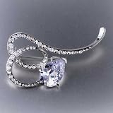 Swarovski Crystal Ribbon Brooches