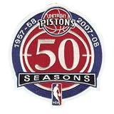 Detroit Pistons 50th Anniversary Logo Patch